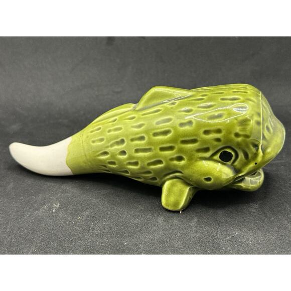 Vintage MCM ? Green Decorative Ceramic Fish App 6” Long- Very Unique - Picture 4 of 8
